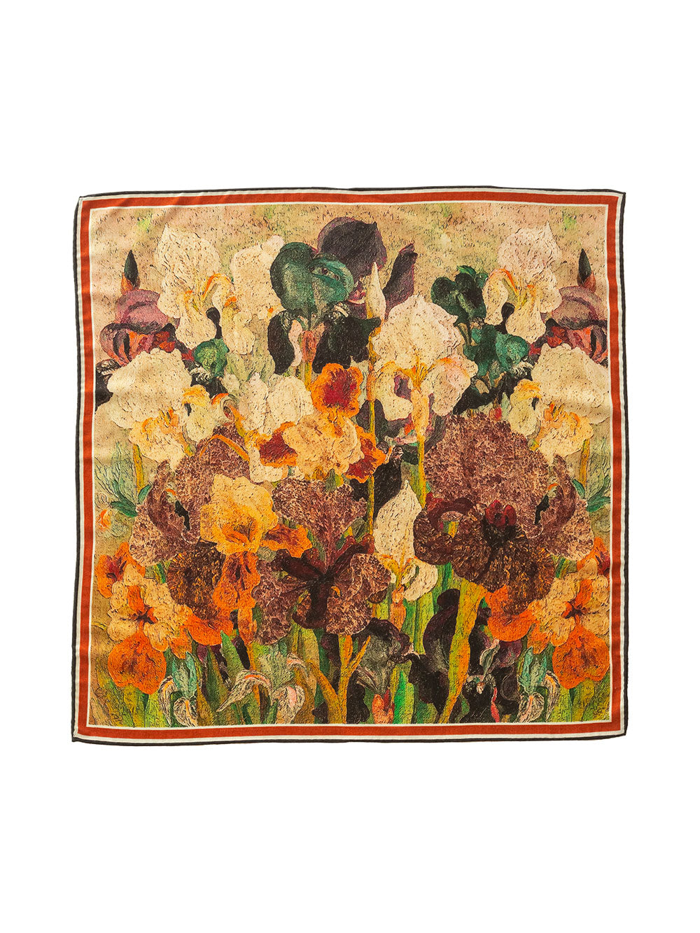 ZSYM106 Oil Painting Iris Scarf