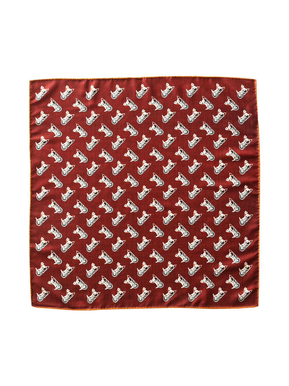 ZSYM102 Classic Car Silk Wool Square Scarf