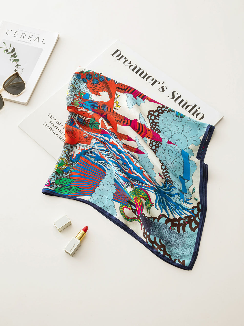 S904 Animal City Silk Large Square Scarf