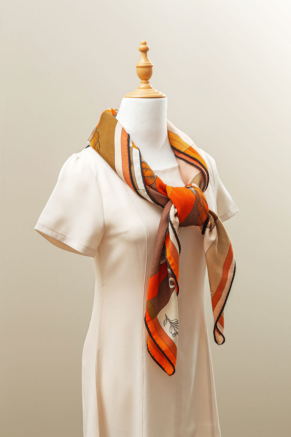 ZSYM204 Horse Knight Silk Wool Large Square Scarf