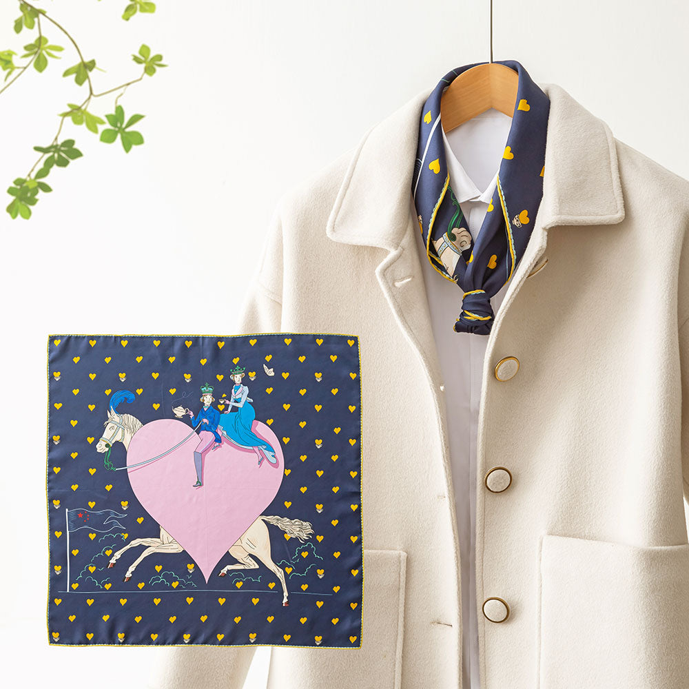 XWC743 Tea Time Silk Twill Square Scarf