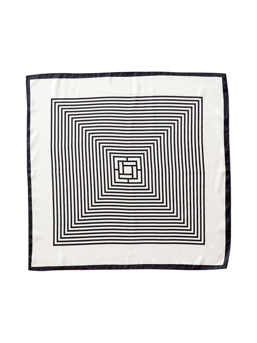 ZSFJ150 Black And White Striped Small Square Scarf