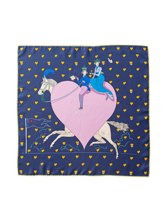 XWC743 Tea Time Silk Twill Square Scarf