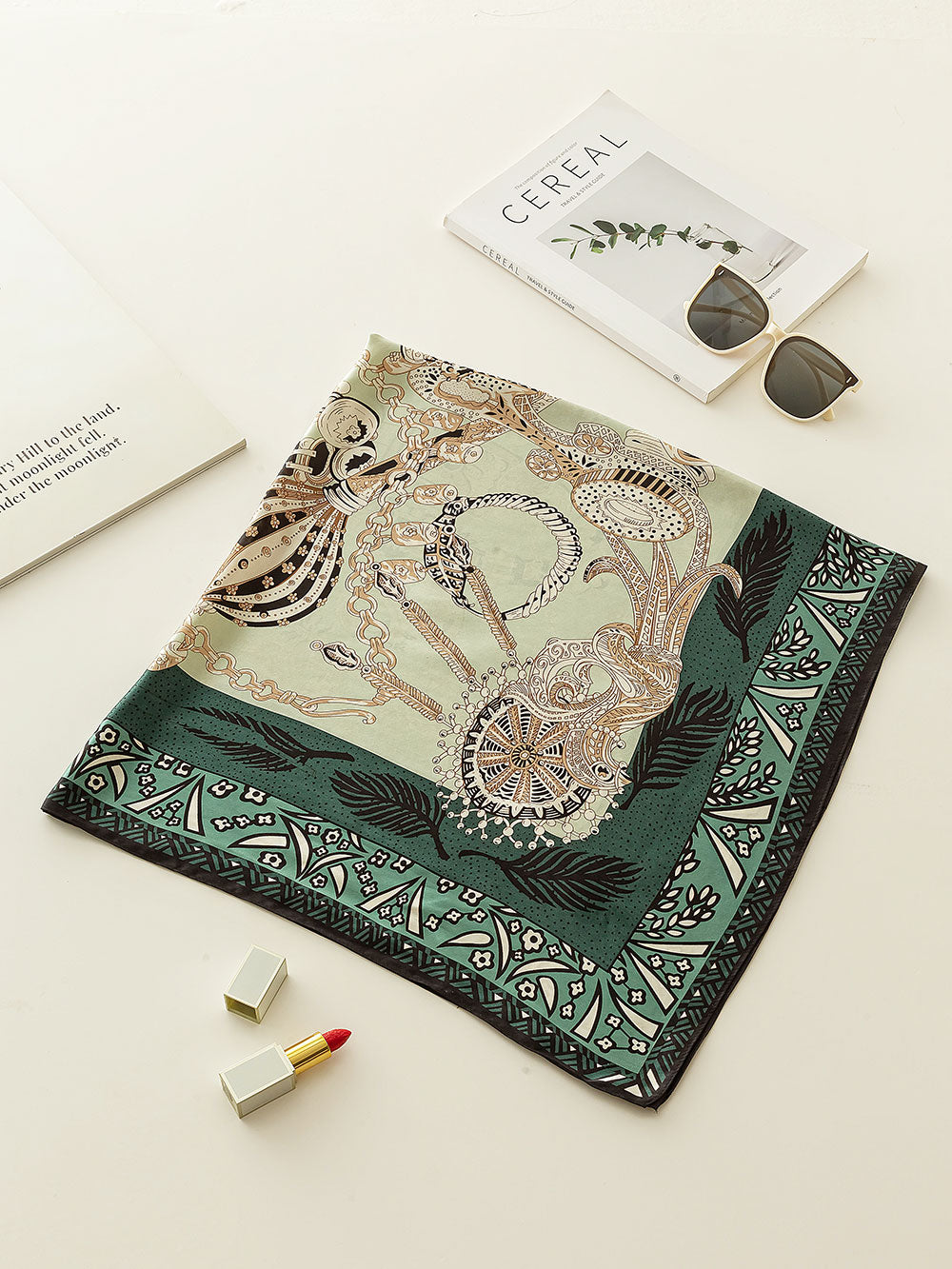 S907-1 Egyptian Scepter Silk Scarf