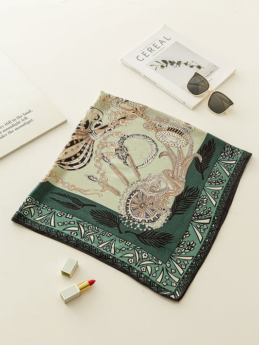 S907-1 Egyptian Scepter Silk Scarf