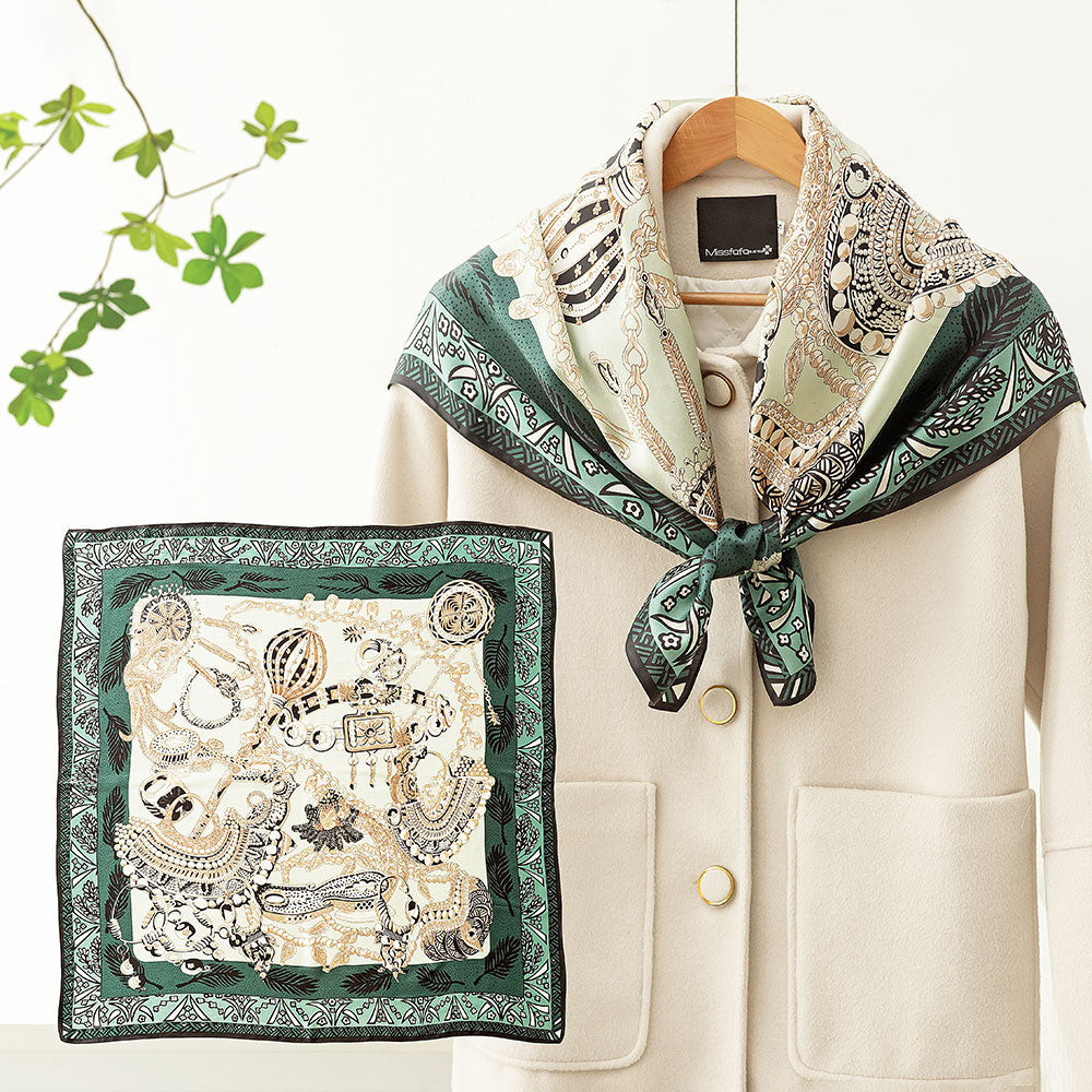 S907-1 Egyptian Scepter Silk Scarf