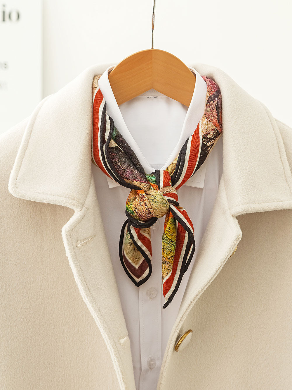 ZSYM106 Oil Painting Iris Scarf