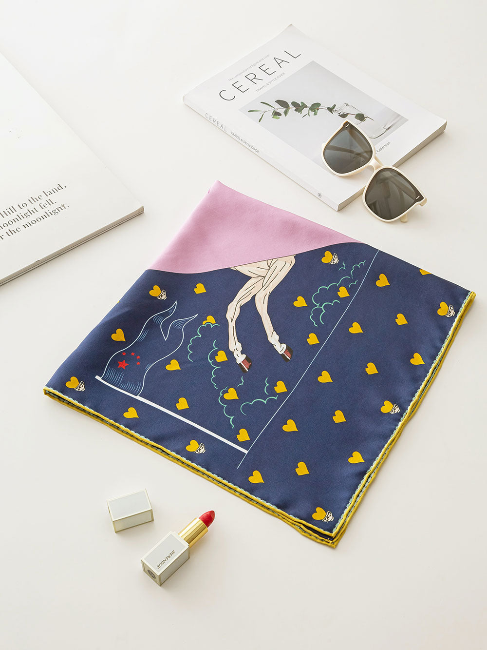 XWC743 Tea Time Silk Twill Square Scarf