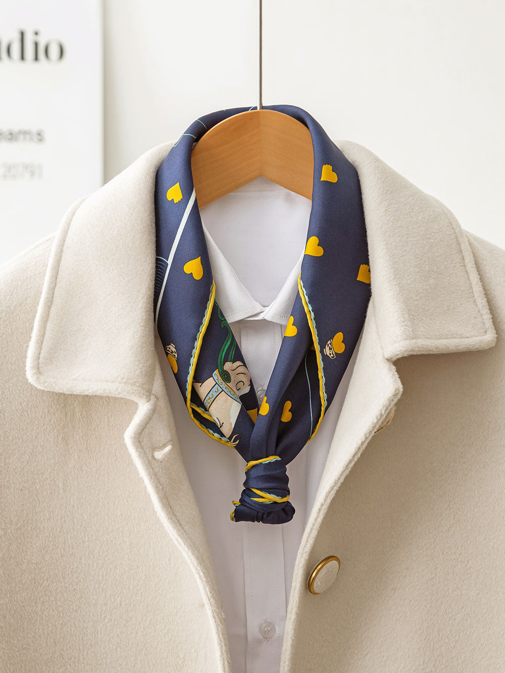 XWC743 Tea Time Silk Twill Square Scarf